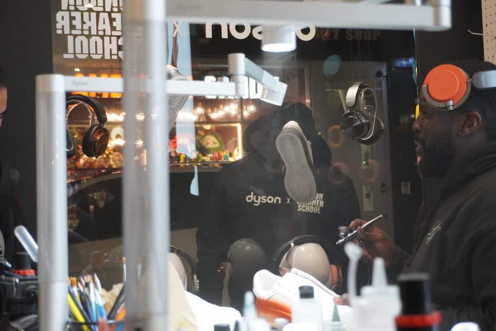 Sneaker Customization Process at the Event